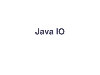 Java IO