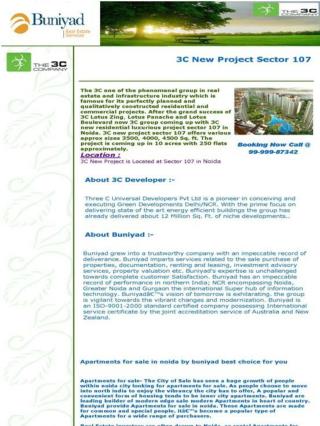 3C New Project Sector 107 In Noida || 99-999-87342