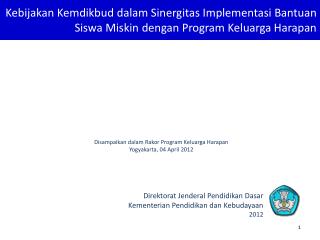 Direktorat Jenderal Pendidikan Dasar Kementerian Pendidikan dan Kebudayaan 2012