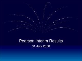 Pearson Interim Results 31 July 2000