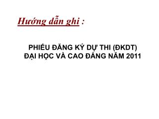 Hướng dẫn ghi :