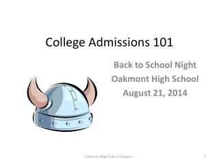 College Admissions 101