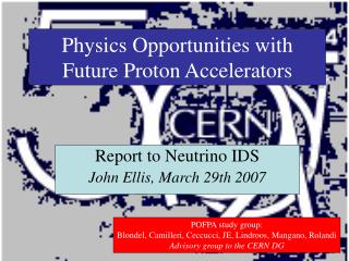 Physics Opportunities with Future Proton Accelerators