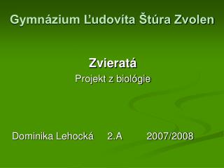 Gymnázium Ľudovíta Štúra Zvolen