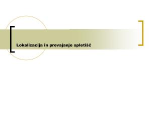 Lokalizacija in prevajanje spletišč