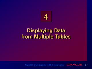 Displaying Data from Multiple Tables