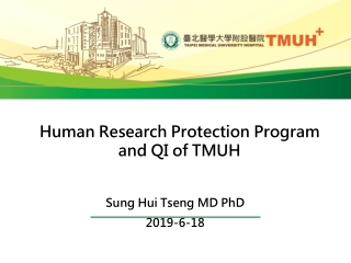 Human Research Protection Program and QI of TMUH