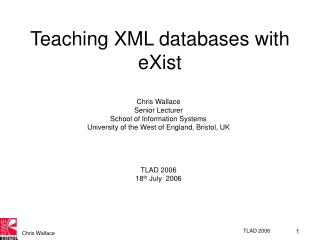 Teaching XML databases with eXist