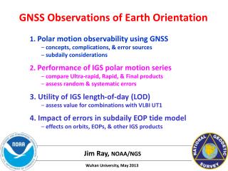 GNSS Observations of Earth Orientation