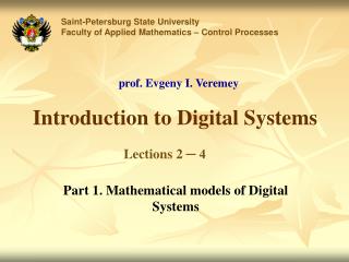 Introduction to Digital Systems