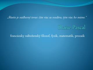 Blaise Pascal