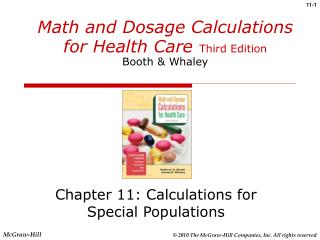 Math and Dosage Calculations for Health Care Third Edition Booth & Whaley