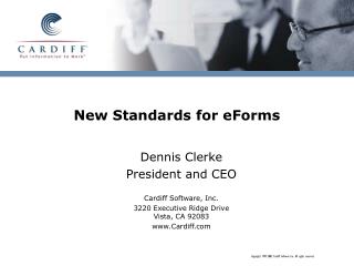 New Standards for eForms