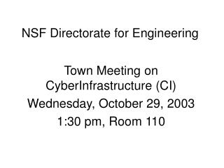 NSF Directorate for Engineering