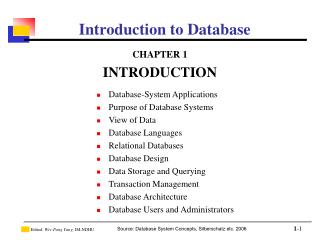 Introduction to Database