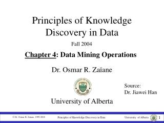 Principles of Knowledge Discovery in Data