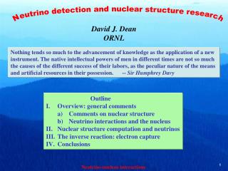 David J. Dean ORNL