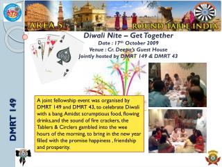 Diwali Nite – Get Together Date : 17 th October 2009 Venue : Cr. Deepa’s Guest House