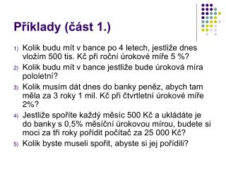 Příklady (část 1.)