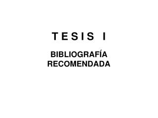 T E S I S I