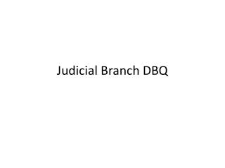 Judicial Branch DBQ