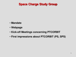 Space Charge Study Group