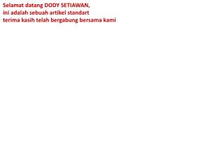 web Selamat Datang DODY SETIAWAN