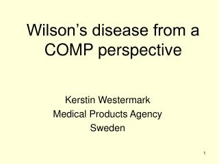 Wilson’s disease from a COMP perspective