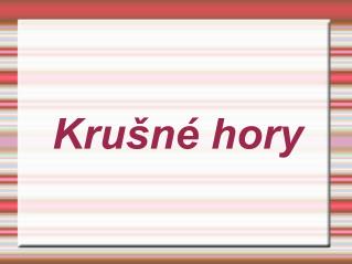 Krušné hory