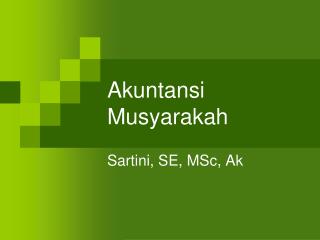 Akuntansi Musyarakah