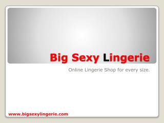 Online lingerie shop for every size