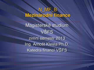 N_MF_B Mezinárodní finance