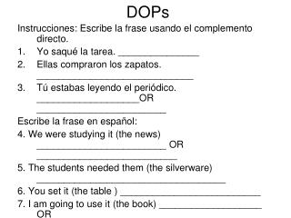 DOPs