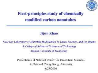 Presentation at National Center for Theoretical Sciences &amp; National Cheng Kung University