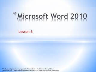 Microsoft Word 2010