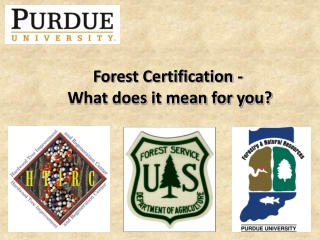 Forest Certification - What does it mean for you?
