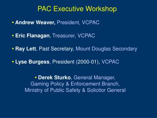 PAC Executive Workshop