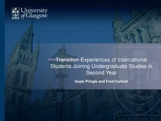 Transition Experiences of International Students Joining Undergraduate Studies in Second Year