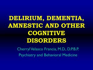 amnestic disorder vs dementia amnestic disorder vs dementia