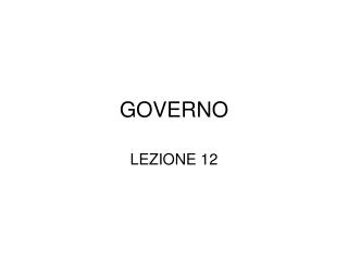 GOVERNO