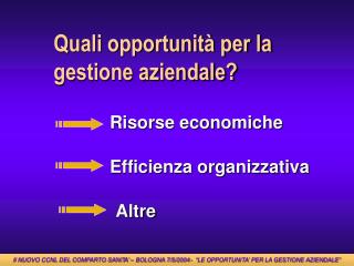 Risorse economiche