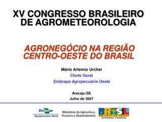 XV CONGRESSO BRASILEIRO DE AGROMETEOROLOGIA