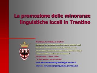 La promozione delle minoranze linguistiche locali in Trentino