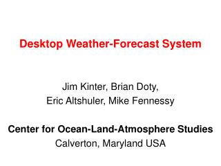 Desktop Weather-Forecast System