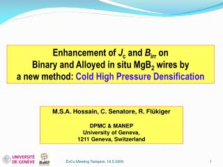 Enhancement of J c and B irr on Binary and Alloyed in situ MgB 2 wires by