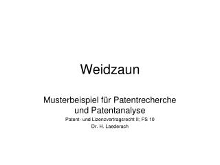 Weidzaun