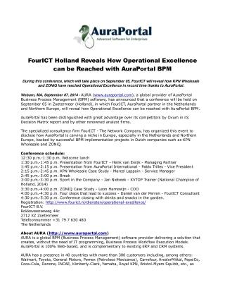 FourICT Holland Reveals How Operational Excellence can be Re
