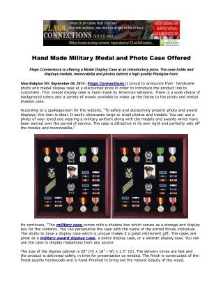 Hand Made Military Medal and Photo Case Offered