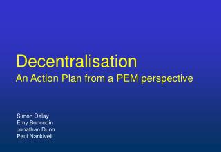 Decentralisation