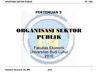 ORGANISASI SEKTOR PUBLIK